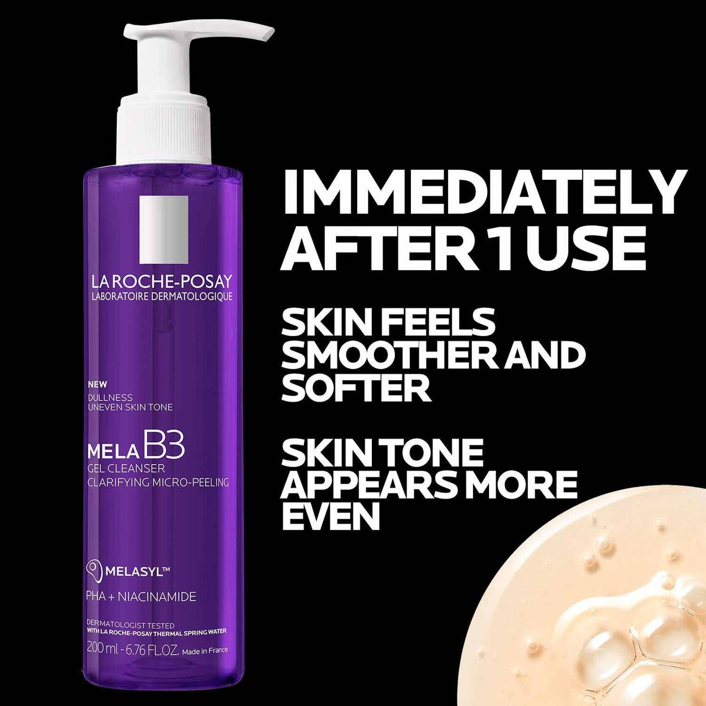 mela-b3-facial-gel-cleanser-with-melasyltm-niacinamide-d5 4_LaRochePosay-Product-MelaB3-MelaB3Cleanser-200ml-03337875890069-Benefits.jpg