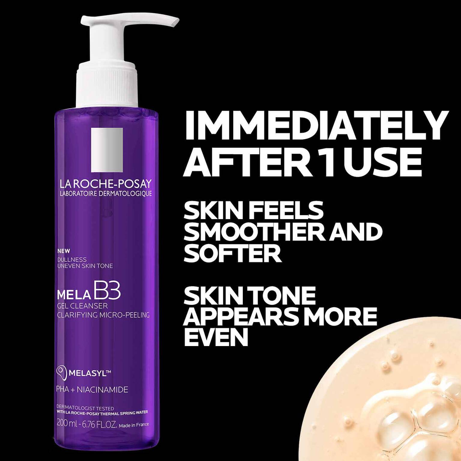 mela-b3-facial-gel-cleanser-with-melasyltm-niacinamide-d5 4_LaRochePosay-Product-MelaB3-MelaB3Cleanser-200ml-03337875890069-Benefits.jpg